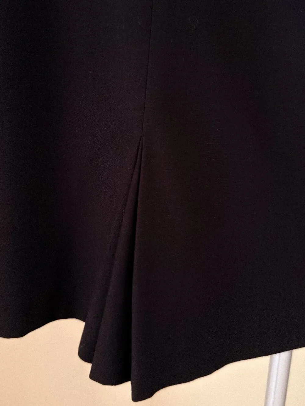 H&M Black Lined Skirt w/Four Kick Pleats - Size 14